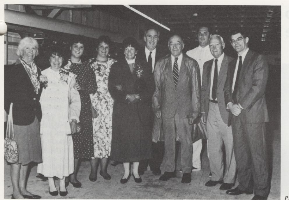 Members of Kip duPont's family at boat house dedication standrews